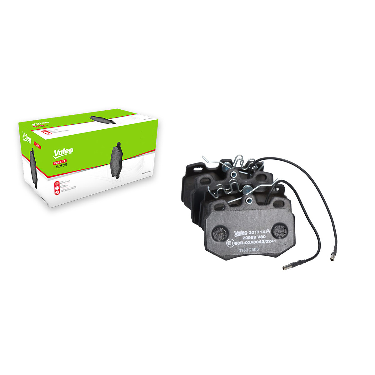 Jeu de 4 plaquettes de frein VALEO 301714A